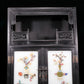 A perfect pair of zitanwood inlaid gem treasure map cabinets