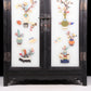 A perfect pair of zitanwood inlaid gem treasure map cabinets