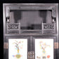 A perfect pair of zitanwood inlaid gem treasure map cabinets