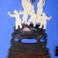 An exquisite zitanwood lacquered and gem-inlaid treasure map hanging screen