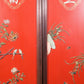 A set of exquisite zitanwood painted four-bar hanging screens inlaid with gems and flowers and birds.