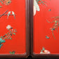 A set of exquisite zitanwood painted four-bar hanging screens inlaid with gems and flowers and birds.