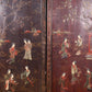 A set of four hanging screens filled with lacquer and painted landscapes and figures inlaid with gemstones