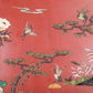 An exquisite zitanwood wood lacquer-embedded hanging screen with landscape, flower and bird patterns