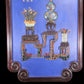 An exquisite zitanwood lacquered vase pattern hanging screen