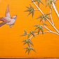 An exquisite zitanwood lacquered, gold-embedded, flower-and-bird pattern table screen