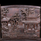 An exquisite zitanwood table screen with landscape and figure patterns