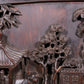 An exquisite zitanwood table screen with landscape and figure patterns