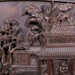 An exquisite zitanwood table screen with landscape and figure patterns