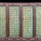 An exquisite zitanwood table screen inlaid with jasper dragon patterns