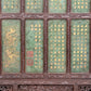 An exquisite zitanwood table screen inlaid with jasper dragon patterns