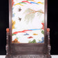 An exquisite zitanwood lacquered, gold-embedded, character-patterned table screen