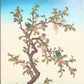 An exquisite zitanwood painted and painted hanging screen with inlaid gems and landscapes, flowers and birds.