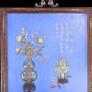 An exquisite huanghuali wood lacquered vase pattern hanging screen