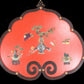 An exquisite zitanwood lacquered vase pattern hanging screen