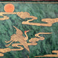 An exquisite zitanwood inlaid with jasper, gold inlaid with gems, landscape and figures pattern table screen