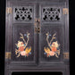 An exquisite zitanwood cabinet inlaid with gems and patterns of fortune, wealth, longevity and happiness