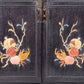 An exquisite zitanwood cabinet inlaid with gems and patterns of fortune, wealth, longevity and happiness