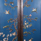 A set of exquisite zitanwood painted four-bar hanging screens inlaid with gems and flowers and birds.