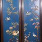 A set of exquisite zitanwood painted four-bar hanging screens inlaid with gems and flowers and birds.