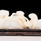 An exquisite white jade double sheep Ruyi ornament