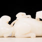 An exquisite white jade double sheep Ruyi ornament