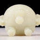 An exquisite white jade tripod censer with dragon pattern and lid