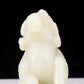 An exquisite white jade sheep-shaped bottle with lid