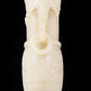 An exquisite white jade animal-faced dragon and phoenix ear bottle with lid