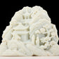 An exquisite white jade landscape figure ornament