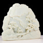 An exquisite white jade landscape figure ornament