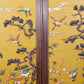 A set of exquisite zitanwood painted four-bar hanging screens inlaid with gems and flowers and birds.