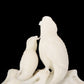 An exquisite white jade bird ornament