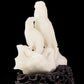 An exquisite white jade bird ornament