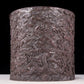 An exquisite zitanwood brush pot with cloud and dragon pattern