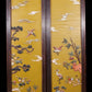 A set of exquisite zitanwood painted four-bar hanging screens inlaid with gems and flowers and birds.