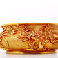 An exquisite gilt bronze animal ear censer with floral patterns