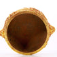 An exquisite gilt bronze animal ear censer with floral patterns