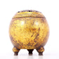 An exquisite gilt bronze tripod censer with lid