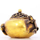 An exquisite gilt bronze censer with floral pattern and lid