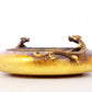 An exquisite gilt bronze dragon ear censer