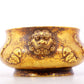 An exquisite gilt bronze bat-patterned lion-ear censer