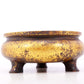 An exquisite gilt bronze tripod censer