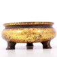 An exquisite gilt bronze tripod censer