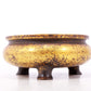 An exquisite gilt bronze tripod censer