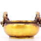 An exquisite gilt bronze dragon ear censer