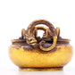 An exquisite gilt bronze dragon ear censer