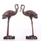 A pair of exquisite bronze crane-shaped censers