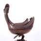 A pair of exquisite bronze duck-shaped boxes