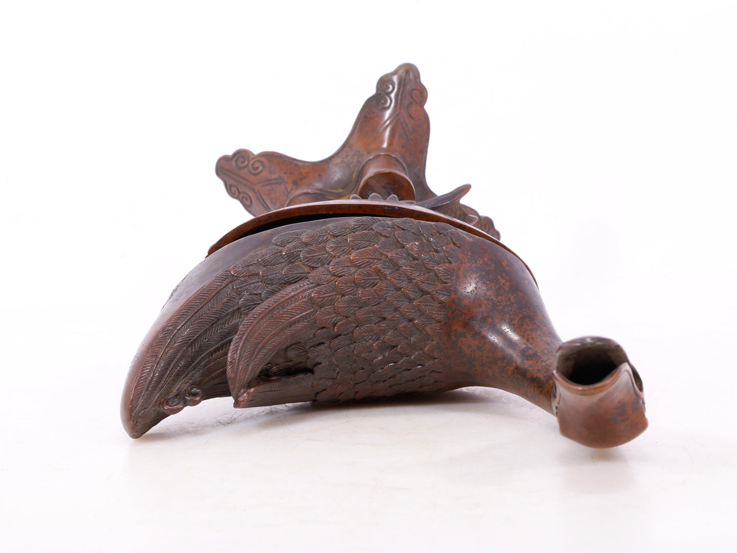 A pair of exquisite bronze duck-shaped boxes